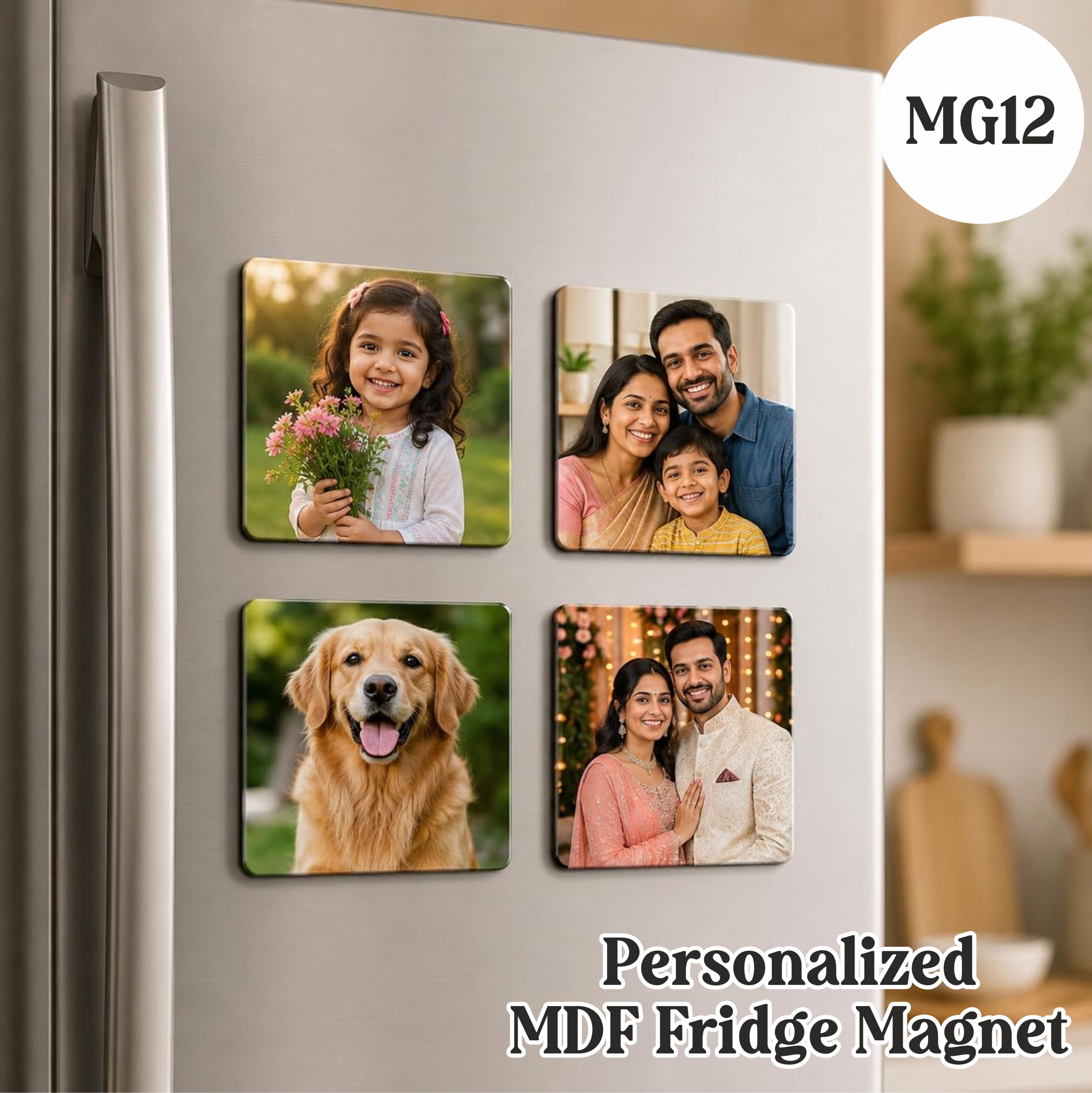 MG12 Personalized MDF Fridge Magnet